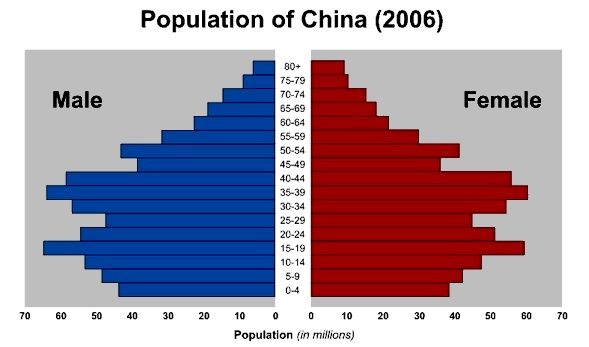 Population pyramid for China