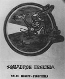 Insignia of the  421st NFS, the 'Mad  Rabbiteers' -- winners of  thirteen night aerial victories  in World War II