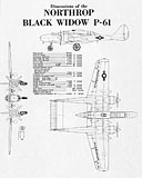 Dimensions of the Northrop Black Widow P-61