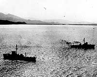 Photo # 80-G-421899: Minesweepers at work off Wonsan, North Korea, Oct. 1950
