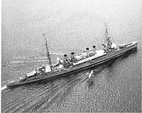 Photo # 80-G-455864:  USS Memphis catapults a floatplane, May 1933