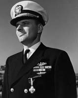 Photo #  80-G-472641:  Commander George L. Street III, USN, October 1945