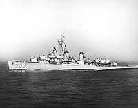 Photo # 80-G-625694:  USS Monssen off Newport, Rhode Island, on 17 July 1953