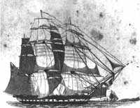 Photo # NH 1016:  Engraving of USS United States under full sail