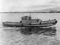 Photo # NH 41604:  Motor Tug No. 90 early in her career.