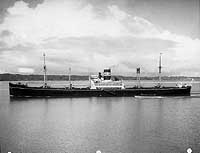 Photo #  NH 42098:  Japanese freighter Kinai Maru off Cristobal, Panama Canal Zone, 6 October 1937