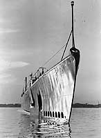 Photo # NH 42897: USS Perch in a harbor, circa 1936-1937