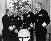 Photo # NH 47767:  Admiral Thomas H. Moorer with other senior U.S. Navy Admirals, 1968