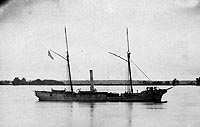 Photo # NH 49971:  USS Winona off Baton Rouge, Louisiana, March 1863