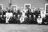 Photo # NH 53051:  Carpenters at Naval Training Station, Newport, R.I., during World War I