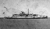 Photo # NH 53280:  USS Isonomia at anchor, during the Civil War