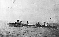 Photo # NH 56311:  USS Bainbridge at sea, July 1918