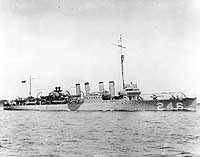 Photo # NH 56317:  USS Bainbridge underway, circa 1921