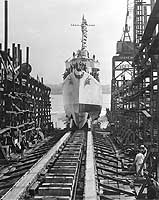 Photo # NH 566382:  Launch of USS Buchanan, 22 November 1941