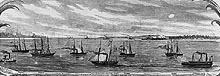 Photo # NH 59319:  Federal warships off Port Royal, S.C., 5 November 1861, with USS Isaac Smith at far right