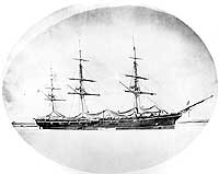 Photo # NH 61895:  USS Benicia at anchor, circa 1870-1875