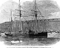 Photo # NH 63221: 'The English Pirate Alexandra', engraving published in 1863