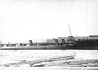Photo # NH 63730:  USS Rowan in port, circa the late 1890s or early 1900s
