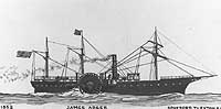 Photo # NH 63851:  USS James Adger.  Artwork by Erik Heyl