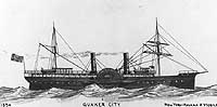 Photo # NH 63859:  Steamship Quaker City.  Artwork by Erik Heyl