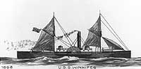 Photo # NH 63895:  USS Winnipec.  Watercolor by Erik Heyl
