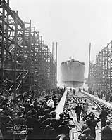 Photo #  NH 65046-A:  Launching of SS West Cohas, at Seattle, Washington, 6 June 1918