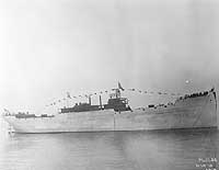 Photo #  NH 65054-A:  SS West Cressy afloat just after launching, at Seattle, Washington, 14 November 1918