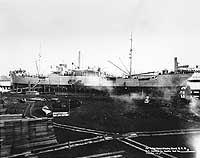 Photo #  NH 65077-A:  Freighter Westerner fitting out at Seattle, Washington, 26 January 1918