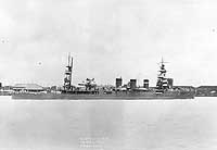 Photo # NH 77698:  Japanese light cruiser Yura off Shanghai, China, 18 August 1937
