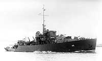 Photo # 80-G-84721:  USS Hutchinson underway, probably circa February 1946