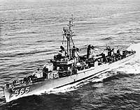 Photo # NH 97639:  USS Smalley underway during the 1950s
