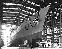Photo # NH 98150:  USS Dale ready for launching, at Camden, N.J., 27 July 1962