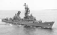 Photo # NH 98402:  USS Lawrence underway near Cape Henry, Virginia, 3 May 1973