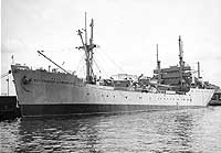 Photo # NH 98932:  USNS Sergeant George D. Keathley in port, January 1955