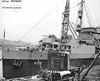Photo # NH 99166:  USS Beaver at the Mare Island Navy Yard, 12 September 1943