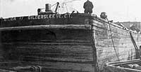 Photo #  NH 99314:  Barge Atlida in port, possibly in October 1917.