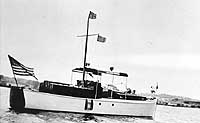 Photo #  NH 102063:  Motor boat Nightingale prior to her Navy service