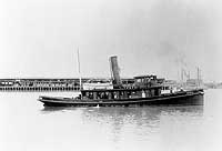 Photo # NH 102142:  Tug Protector in harbor, prior to World War I.