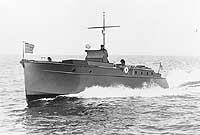 Photo #  NH 102160:  Motor boat Rhebal underway before her World War I Navy service
