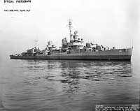 Photo # NH 102788:  USS Terry off the Mare Island Navy Yard, 8 December 1944