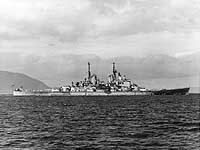 Photo # NH 103678:  HMS Vanguard underway, circa 1946-1948