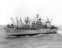 Photo # NH 104028:  USS Aludra underway at sea, 17 September 1954