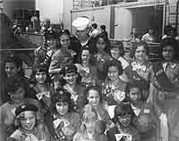 Photo # NH 104188:  Girl Scouts from New York City visiting USNS General William O. Darby, 1965