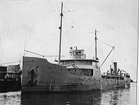 Photo #  NH 105244:  Tanker Walter Hardcastle in port, circa 1917
