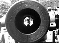 Photo # NH 105677:  Rear Admiral John D. Bulkeley visiting Corregidor, 1977.  Photographed by W.G. Broome