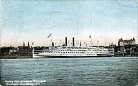 Photo #  NH 105830-KN:  Steamer Adirondack at Albany, New York, circa the early 1900s
