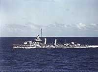 Photo # 80-G-K-417:  USS Buchanan at sea in the south Pacific, circa August 1942