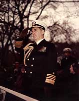 80-G-K-3196:  Admiral William D. Leahy at Navy Day celebrations, October 1944