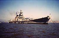 Photo #  80-G-K-9343:  USS Missouri off Piraeus, Greece, 1946