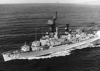 Photo # K-67405:  USS Frank Knox underway near Hawaii, January 1969